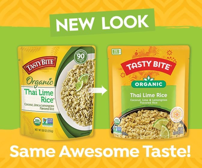 TASTY BITE rice plated with curry demonstrating easy meal pairing
