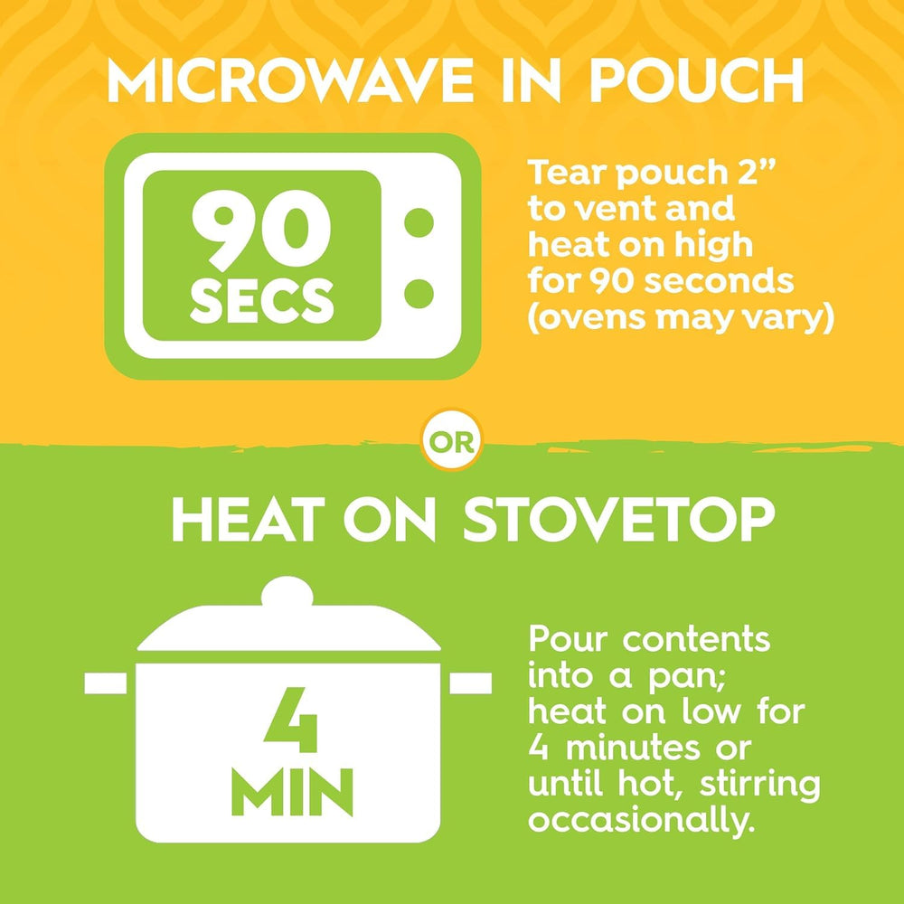 TASTY BITE pouch held in hand illustrating single-serve size convenience