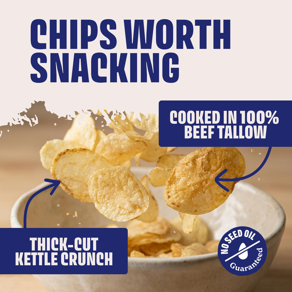 TASTY NATES close-up of kettle chip texture highlighting crunchy ridges