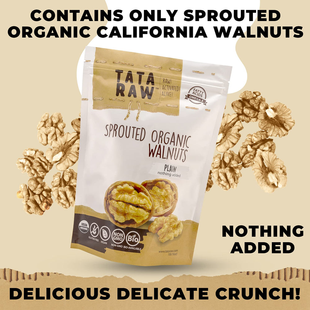 TATA RAW product label with organic certifications, reassuring quality