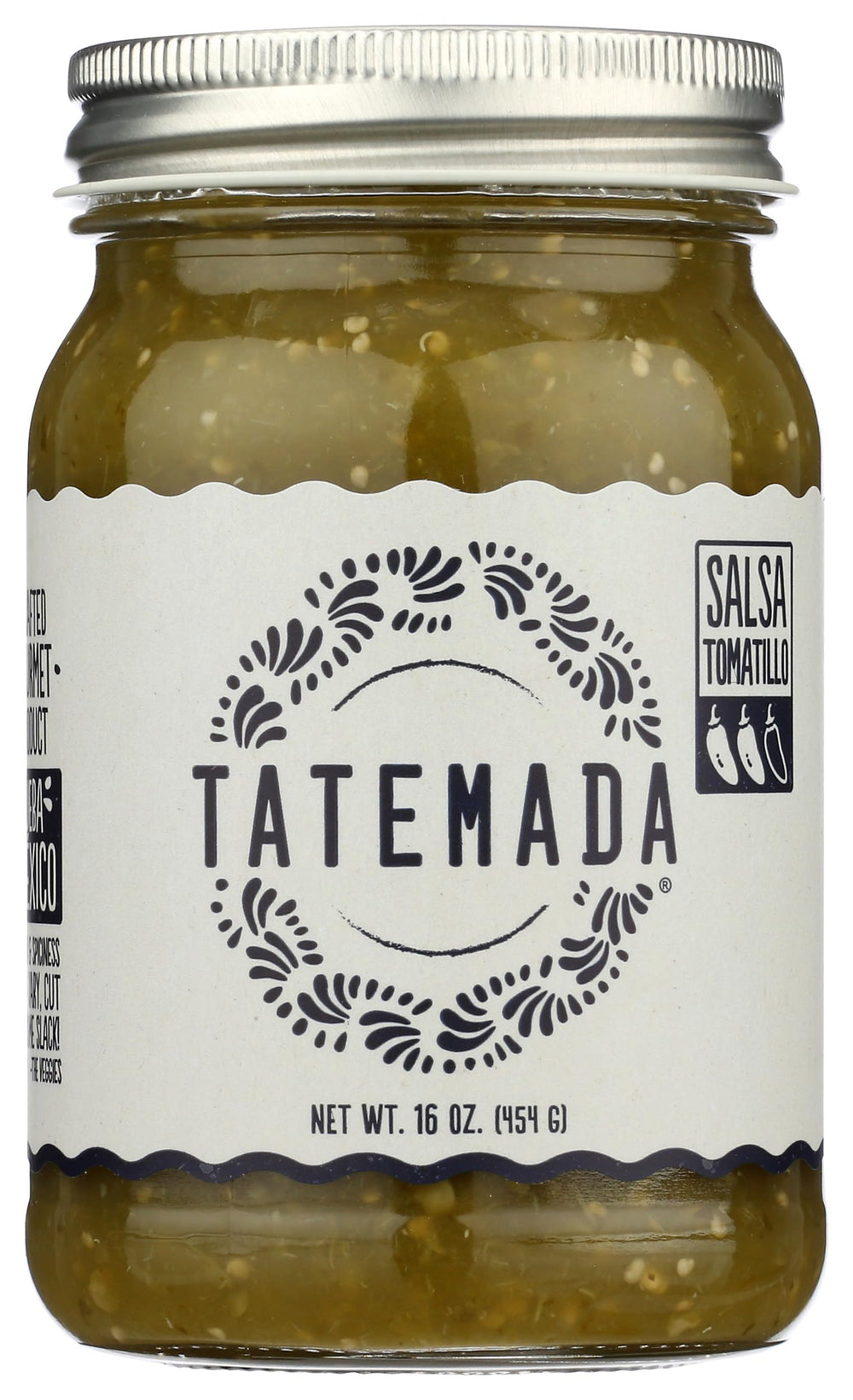 TATEMADA front jar view showing label and 16 oz size, ready for pantry use