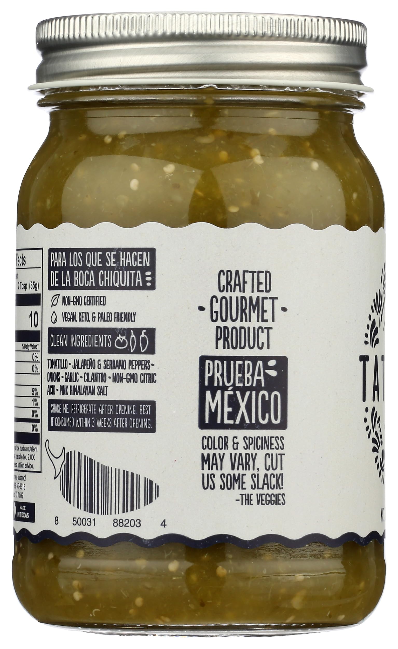 TATEMADA salsa spooned over tacos demonstrating topping versatility and fresh brightness