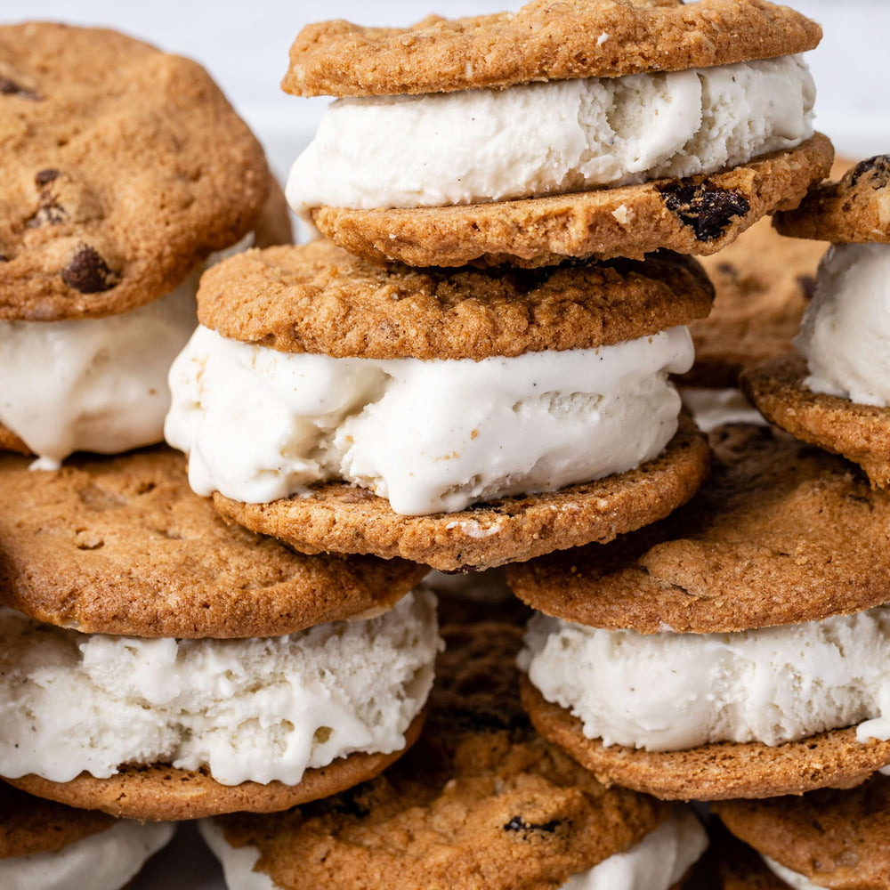 Tate's Bake Shop cookie used as ice cream sandwich for dessert pairing