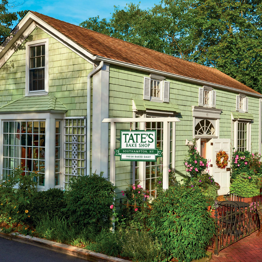 Tate's Bake Shop cookie in hand showing size and grab-and-go convenience