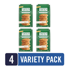 Tate's close-up of thin cookie texture highlighting crisp bite and buttery flavor