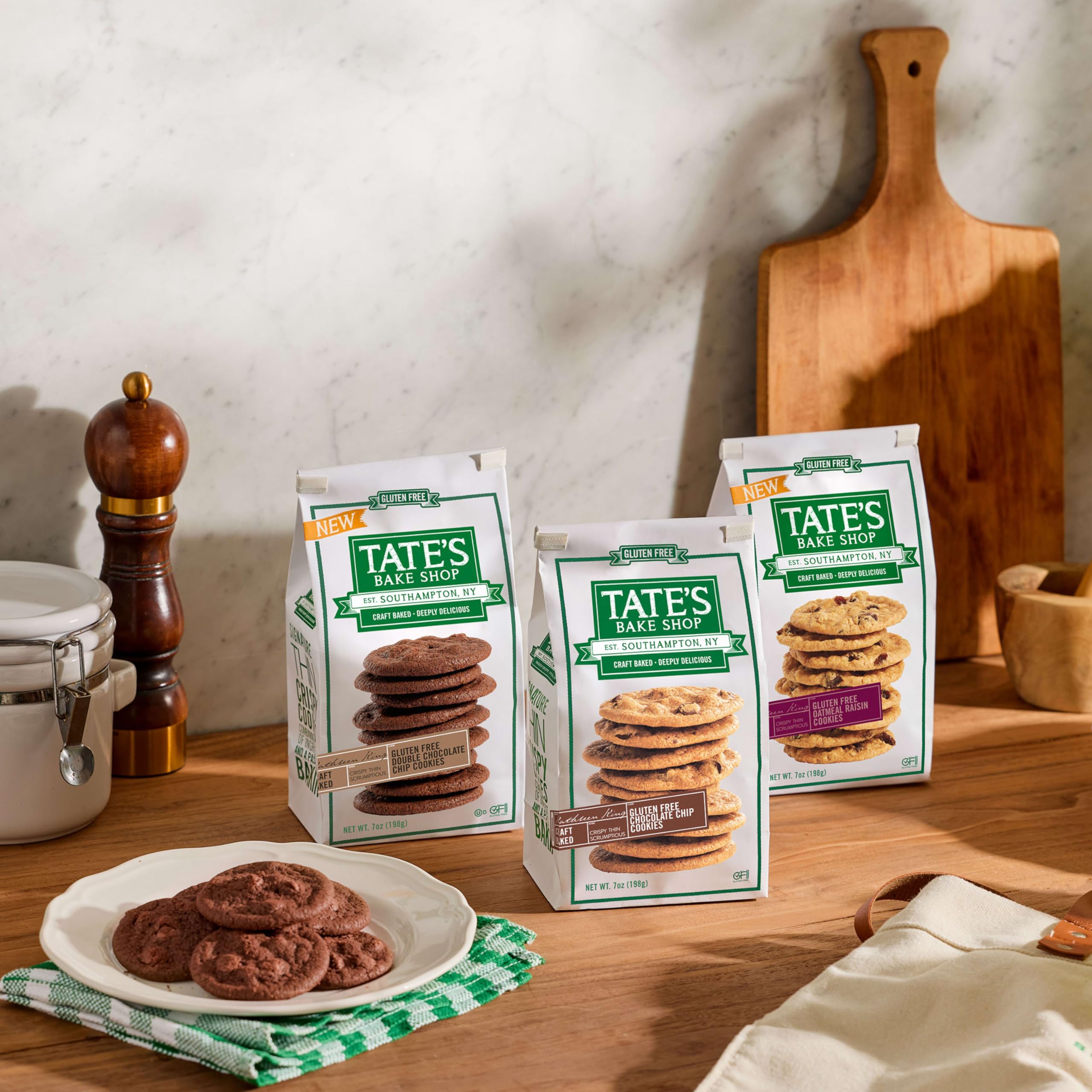 Tate's cookies displayed on a party table demonstrating easy entertaining and sharing