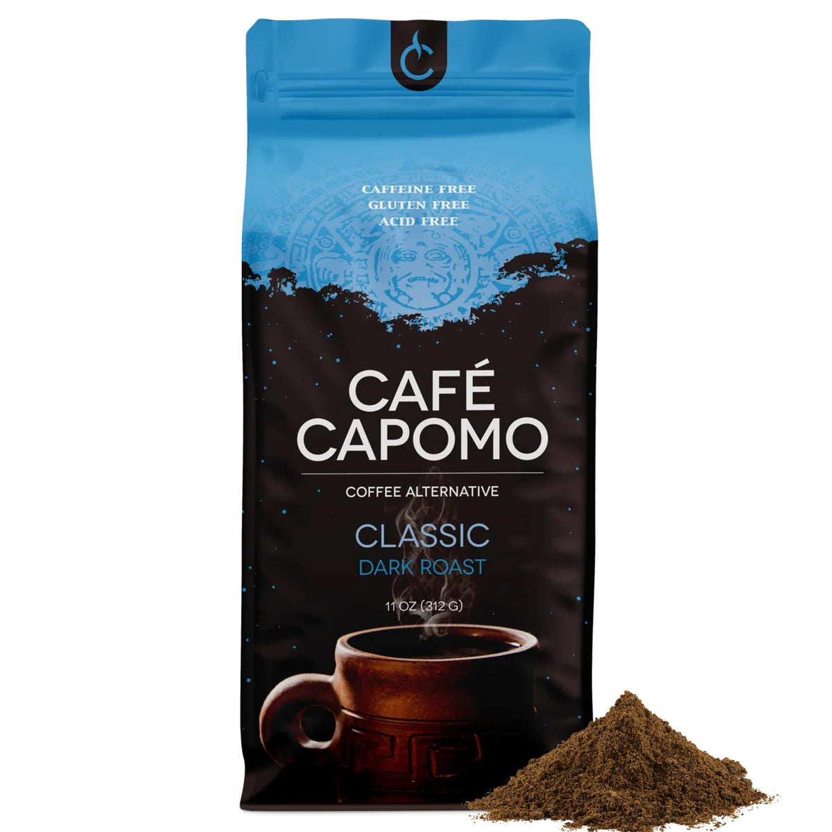 Tattva's Herbs front package of Cafe Capomo showing label and size