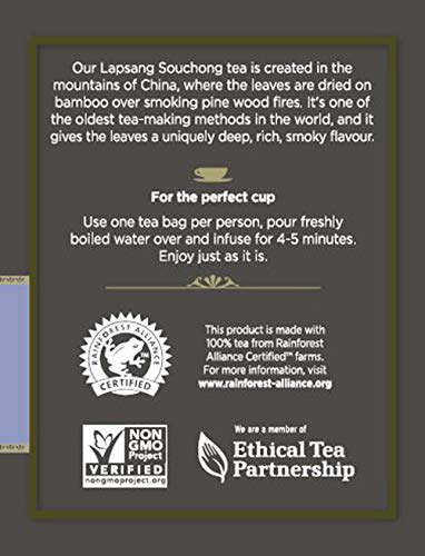 Taylors of Harrogate loose leaves on bamboo showing smoked tea authenticity