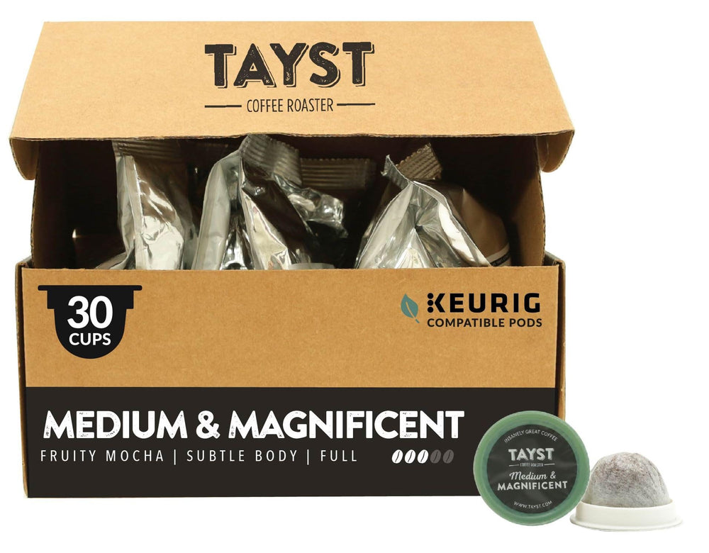 Tayst front packaging showing 30-count pods and bold branding, easy identification