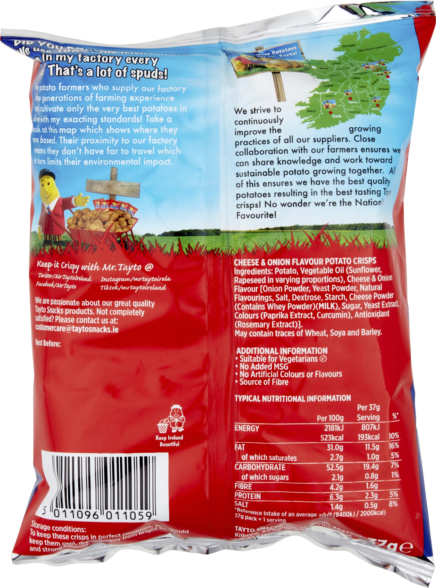 close-up of Tayto crisp texture highlighting crunch and seasoning benefit