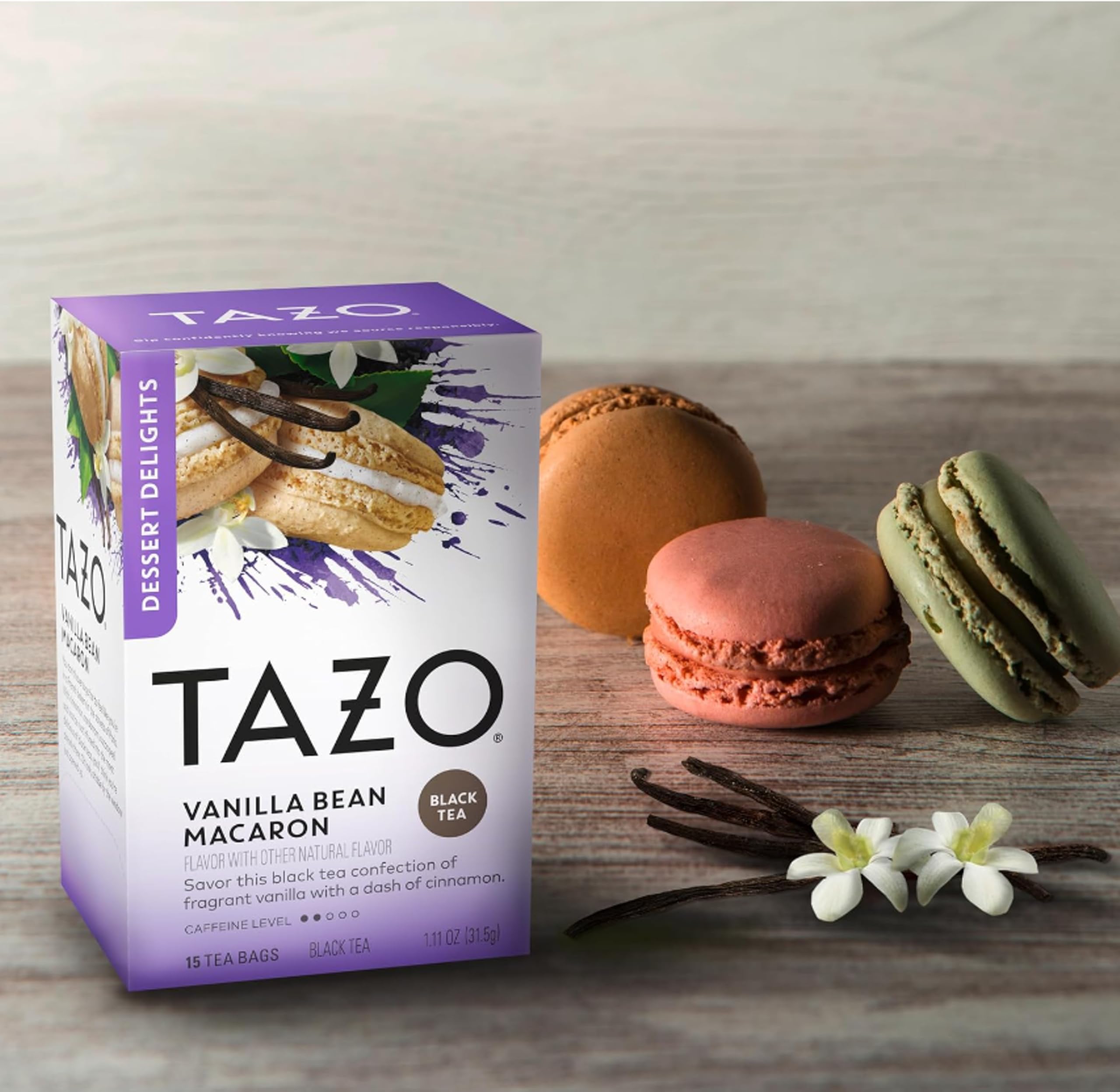 TAZO brewed cup steaming to show aroma and warm comforting benefit