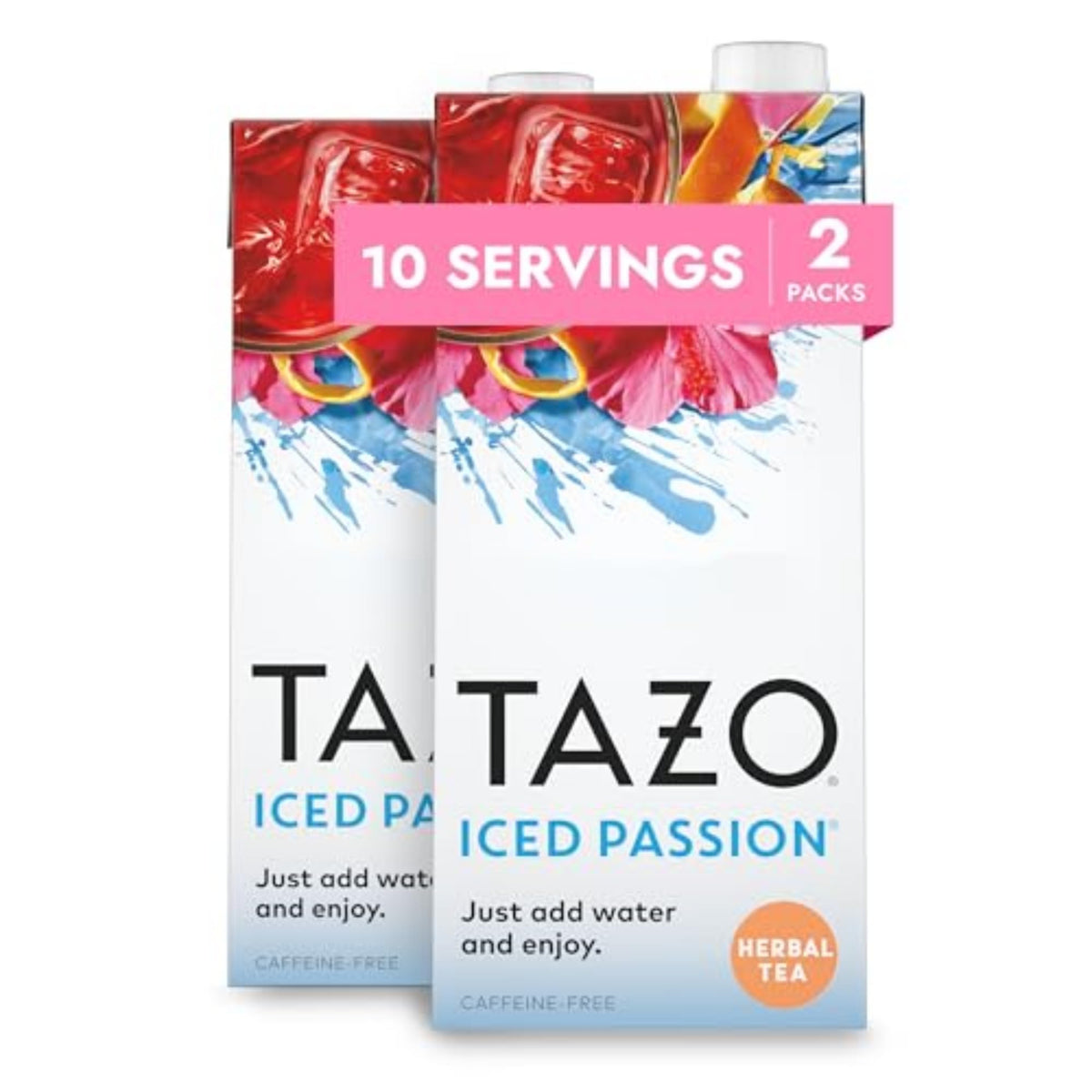 TAZO carton front packaging showing label and flavor, perfect quick-service refresher