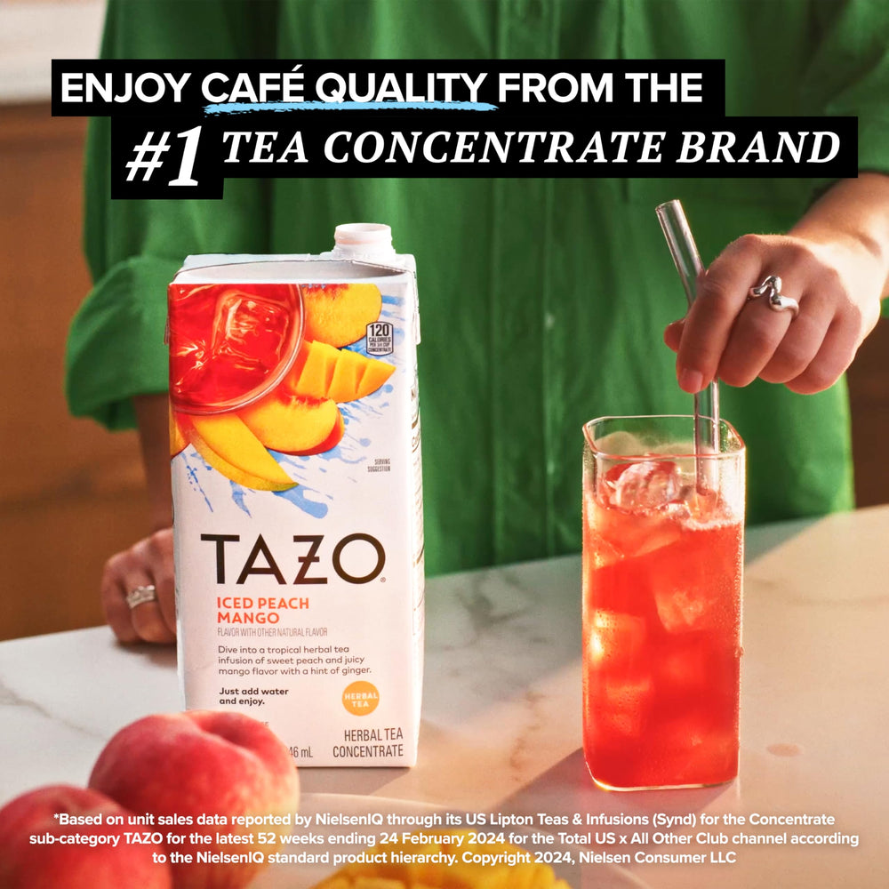 TAZO ingredients and nutrition label displayed for ingredient transparency