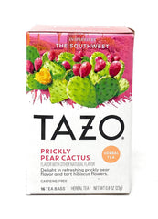 TAZO front packaging showing prickly pear cactus design and benefits