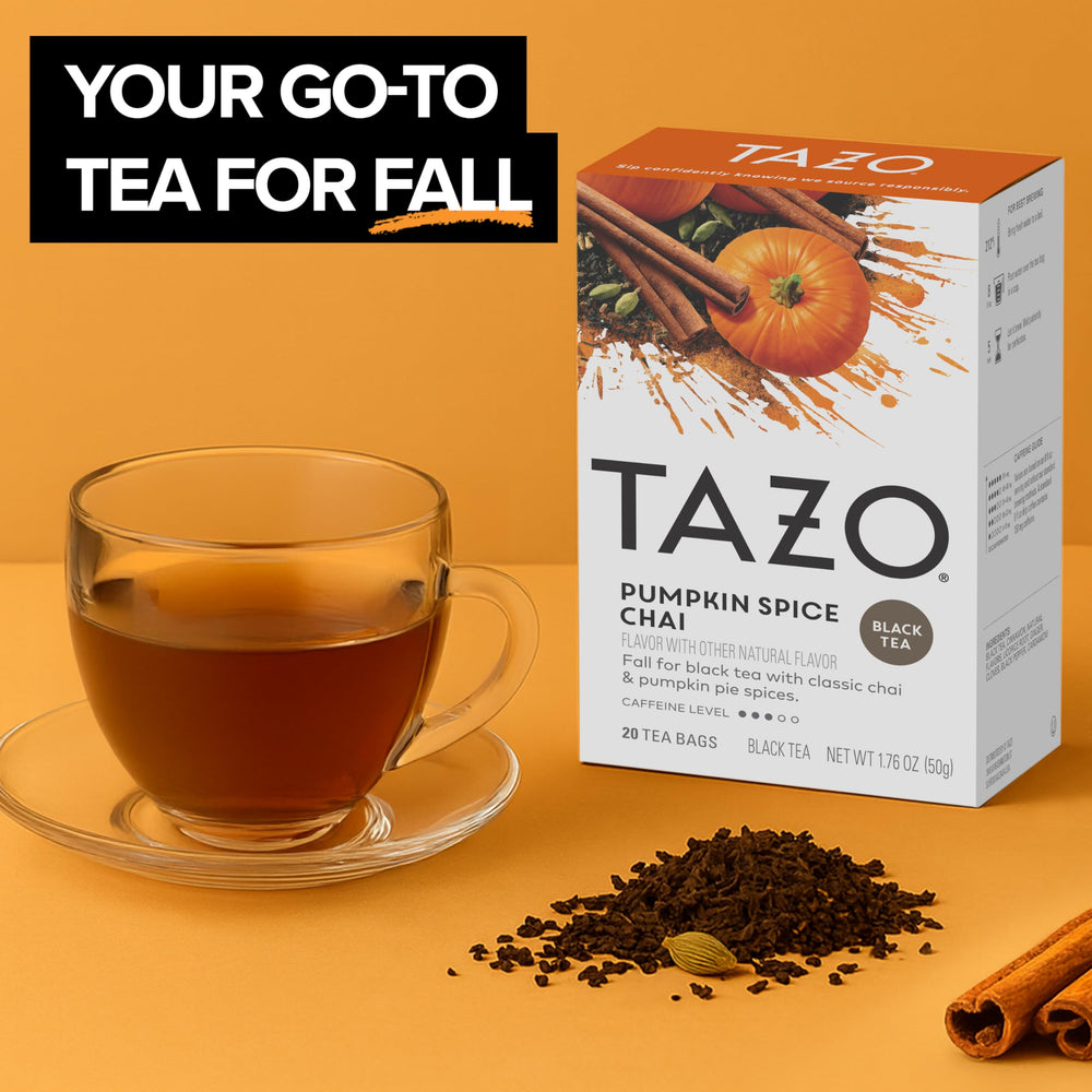 TAZO individually wrapped tea bag, preserves freshness and aroma