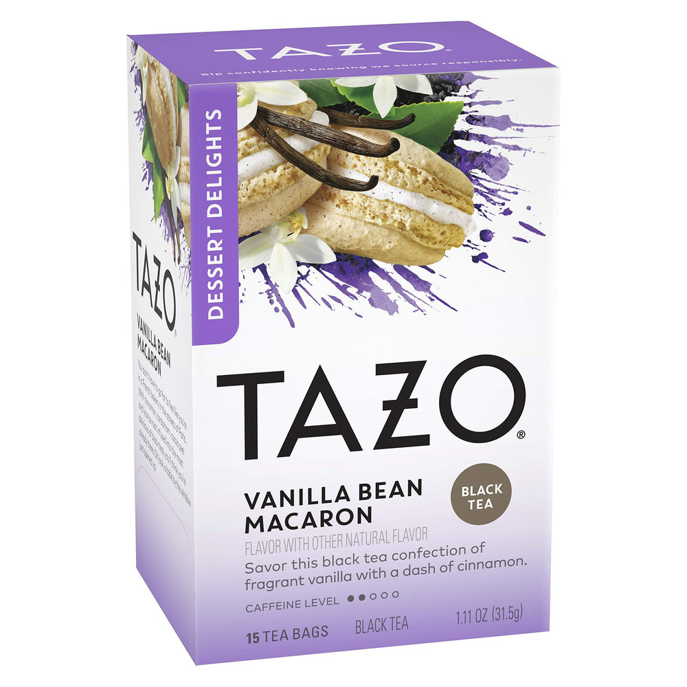 TAZO ingredient label close-up highlighting quality and certification information