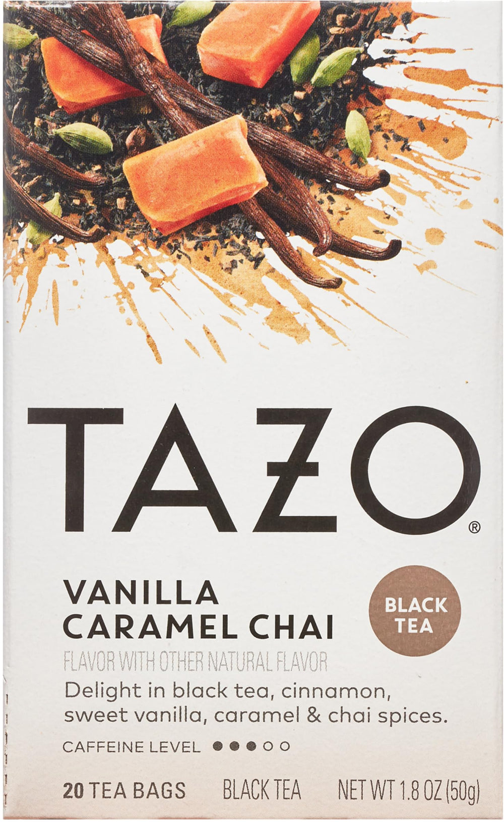TAZO close-up of individually wrapped tea bag preserving flavor