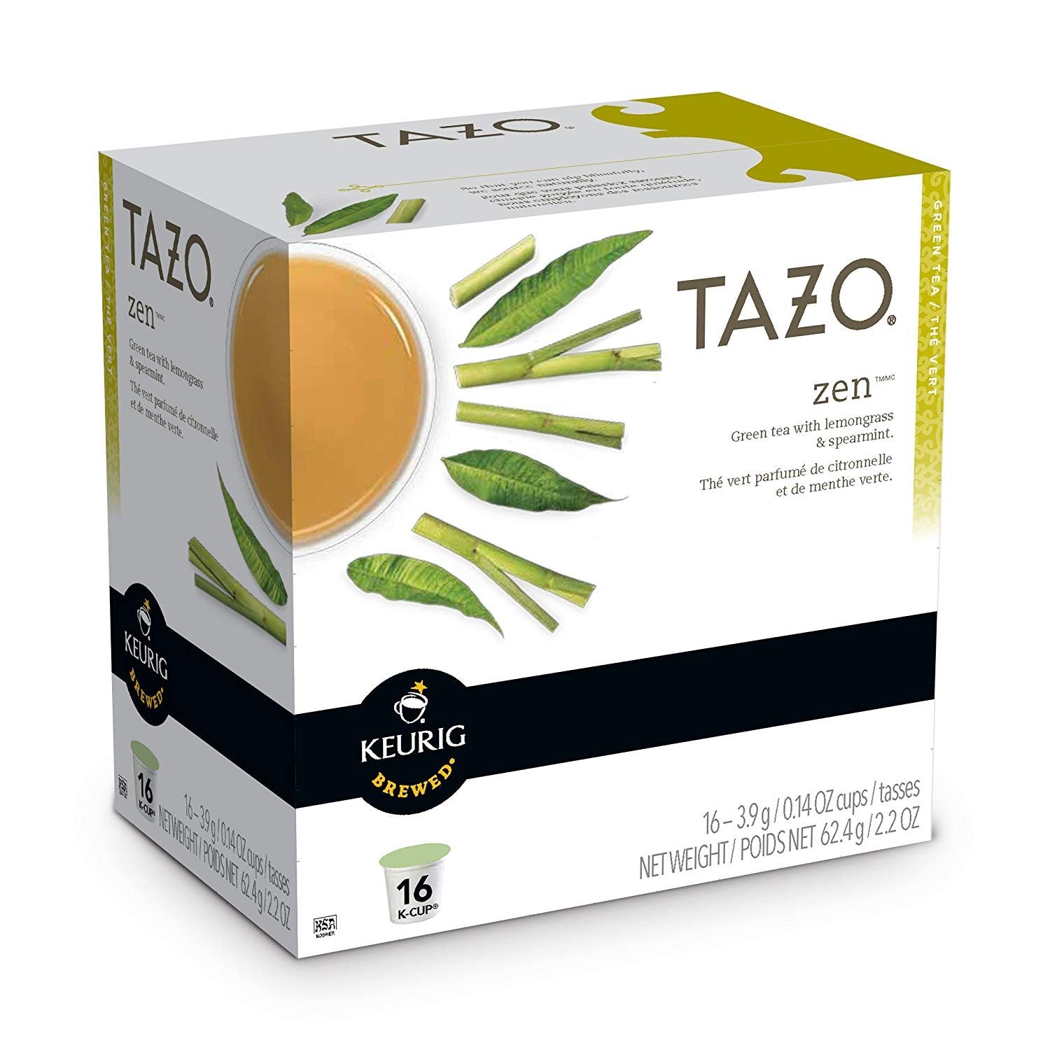 TAZO Zen green tea front box showing count and branding for easy selection