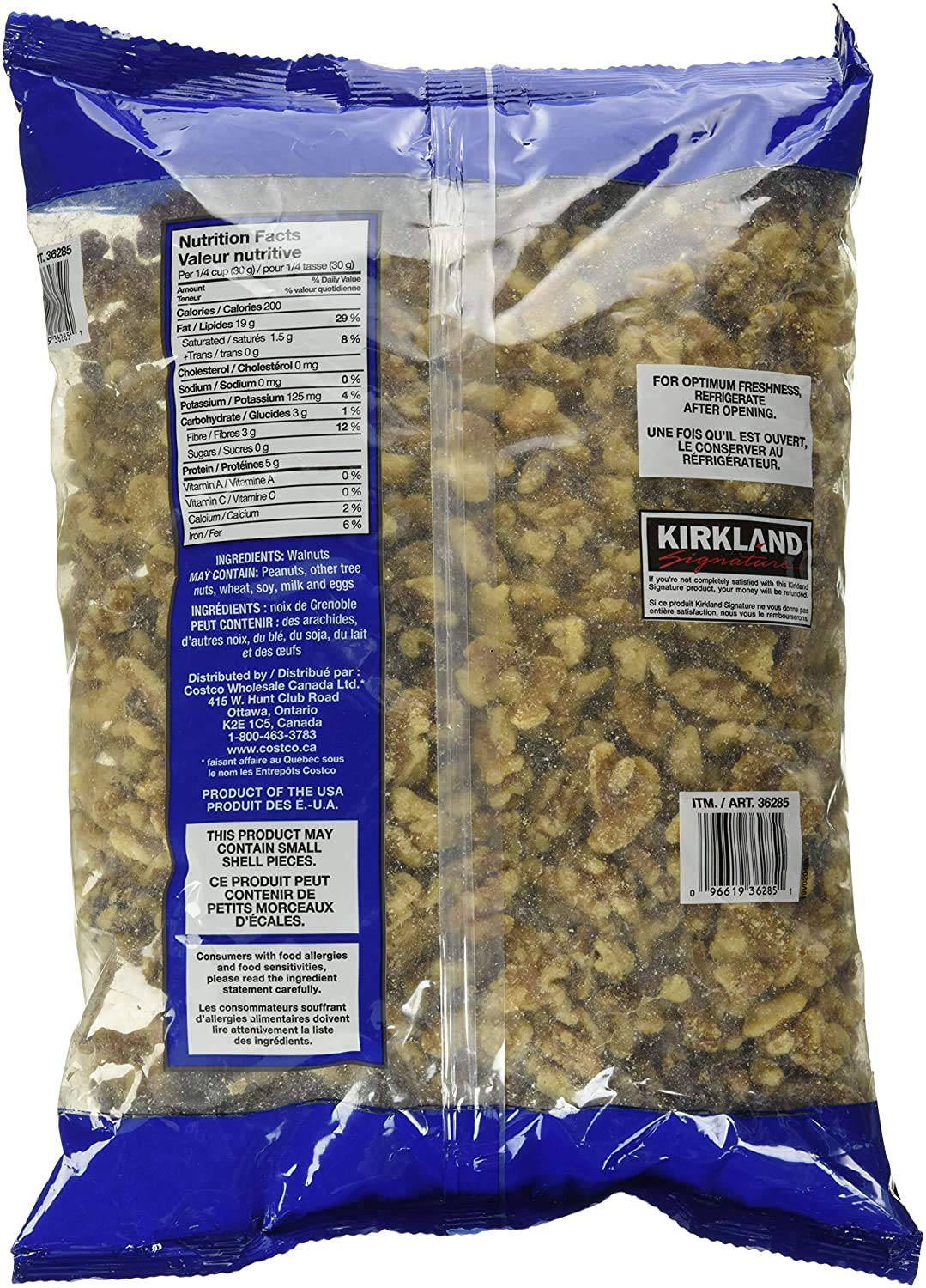 TBWU Kirkland walnuts close-up of nut halves highlighting fresh texture and crunch