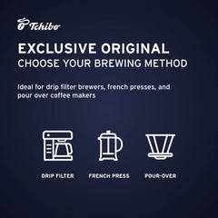 Tchibo grounds in French press, demonstrating rich extraction and easy preparation