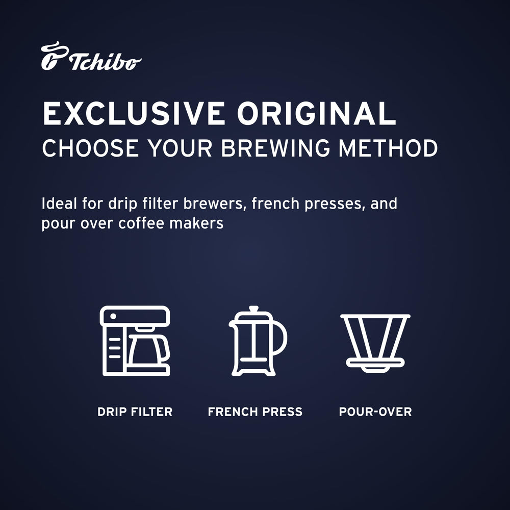 Tchibo Exclusive being poured into a pour-over brewer for convenient daily brewing