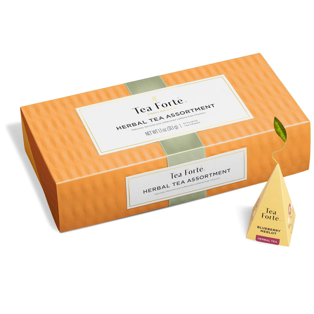 Tea Forté box with tasting guide styled on table as attractive gift