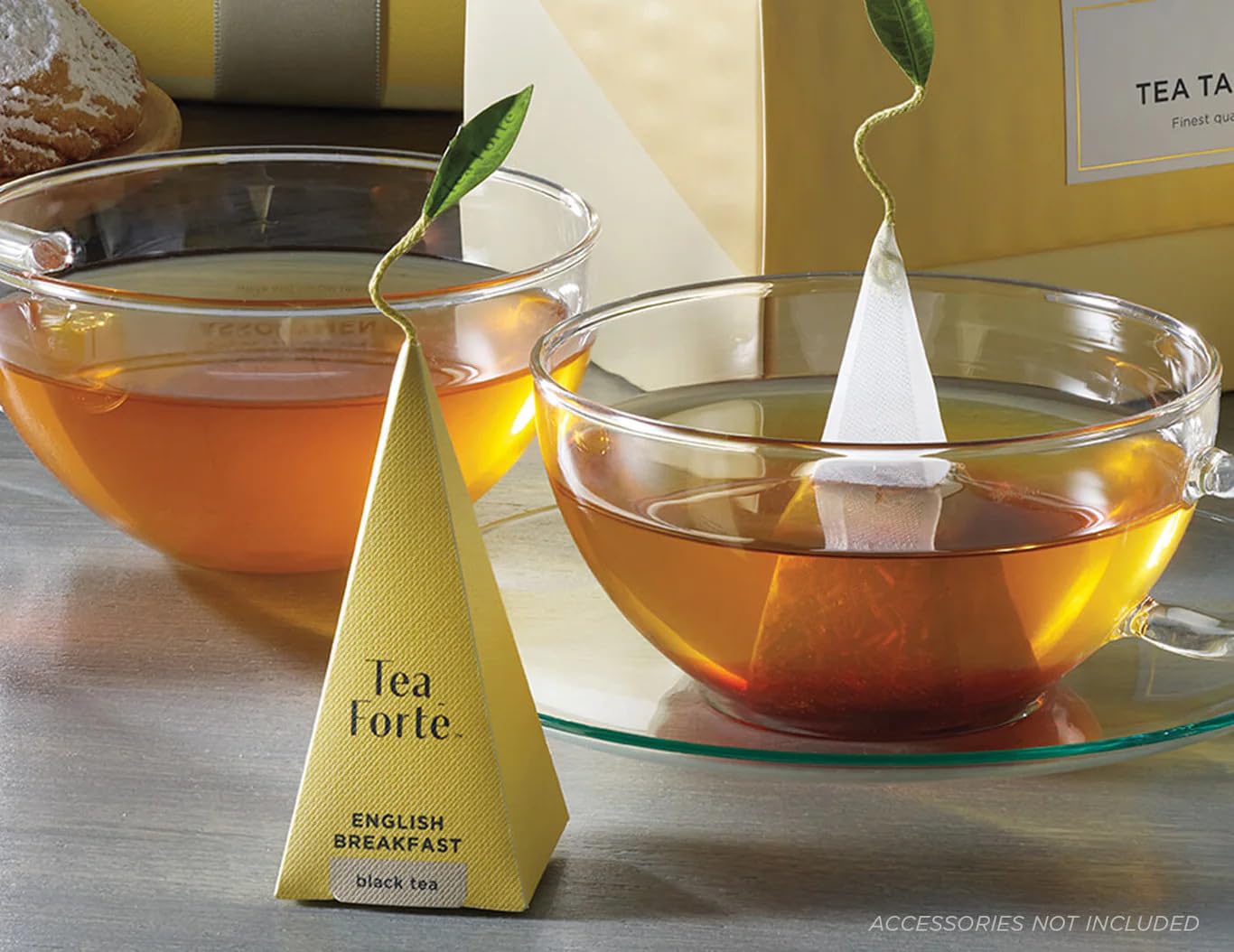 Tea Forte presentation chest on table for elegant entertaining and gifting