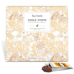 Tea Forte loose-leaf close-up showing blend texture and aromatic ingredients