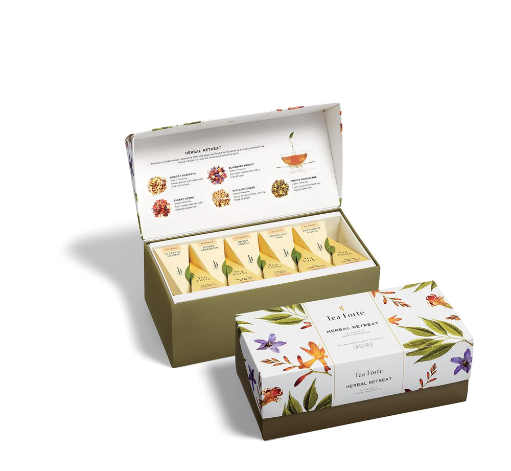 Tea Forté front presentation box showing elegant packaging and premium appeal