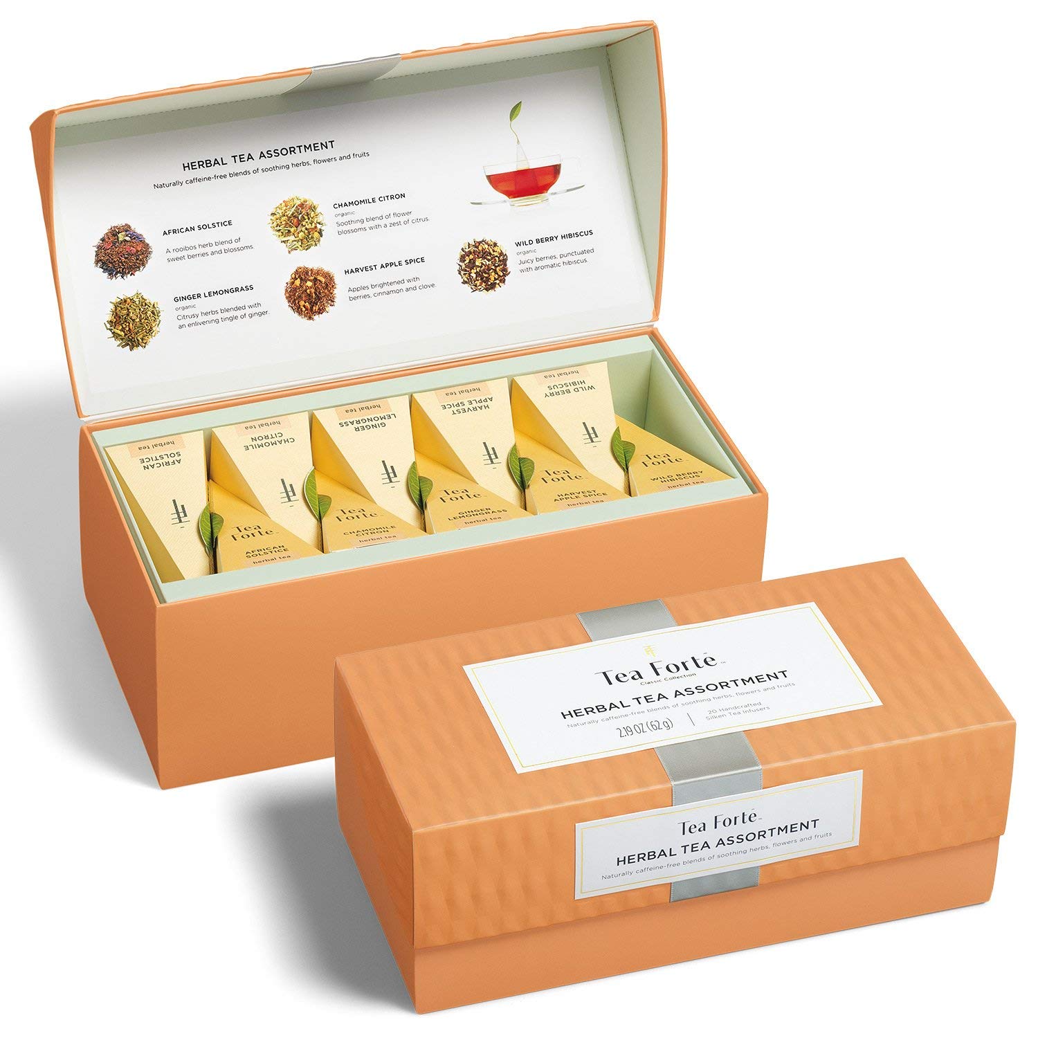 Tea Forte presentation box displayed, elegant gift packaging and premium impression