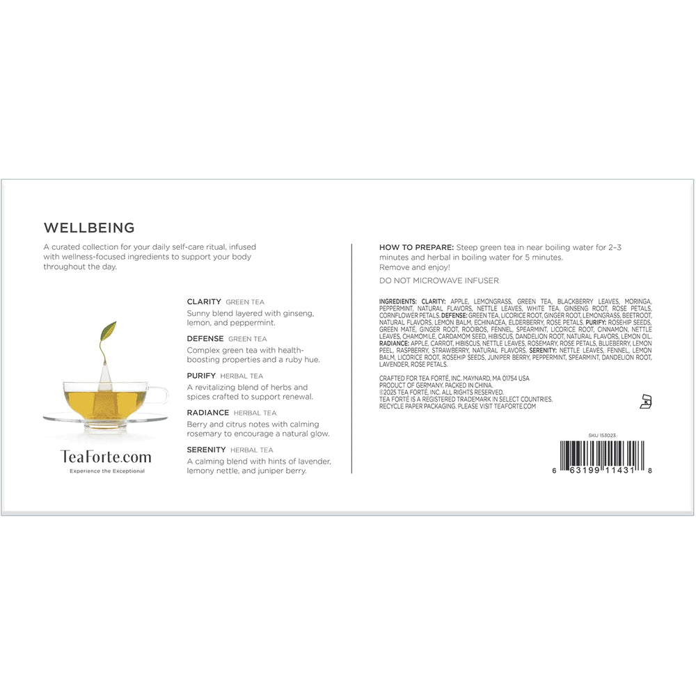 Tea Forté gift set in lifestyle setting conveying premium gifting appeal
