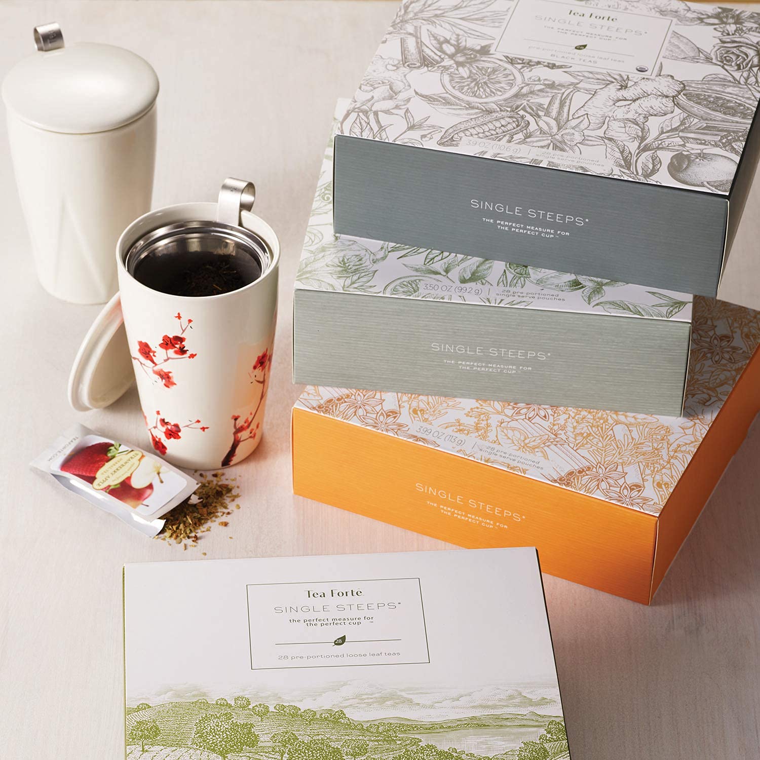 Tea Forte tea served at a breakfast table to enhance morning rituals