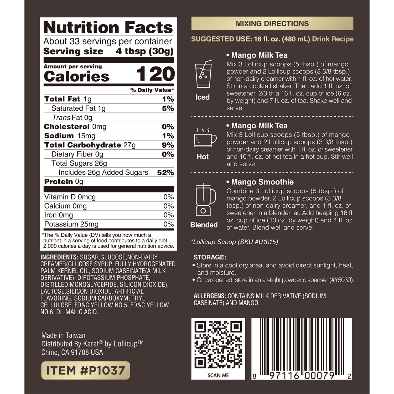 TEA ZONE ingredient label close-up highlighting composition and transparency benefit