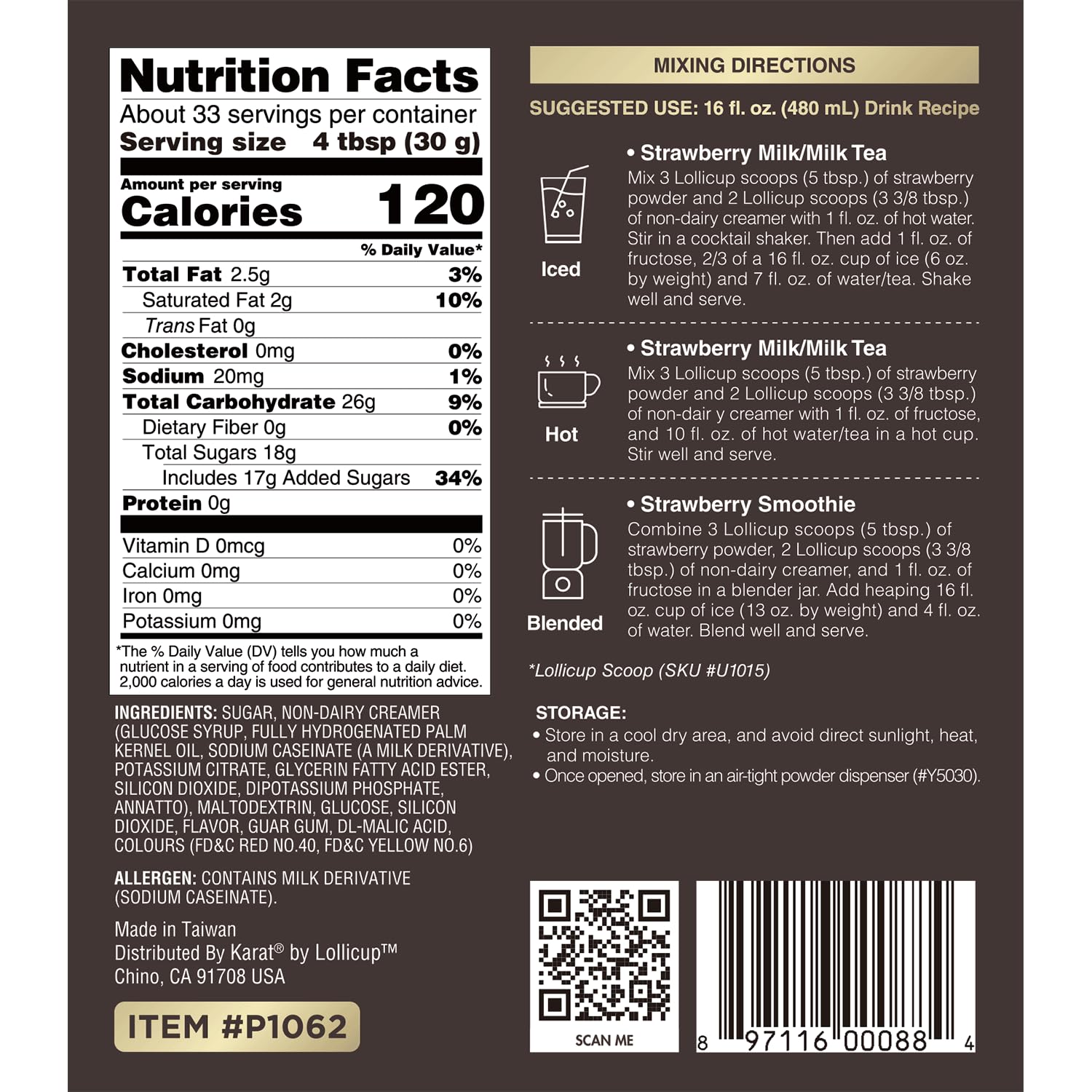 TEA ZONE open bag with visible powder texture and reseal, easy portion control