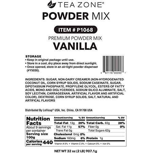 TEA ZONE powder texture close-up highlighting fine granules for smooth blending in drinks