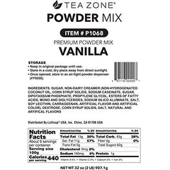 TEA ZONE powder texture close-up highlighting fine granules for smooth blending in drinks