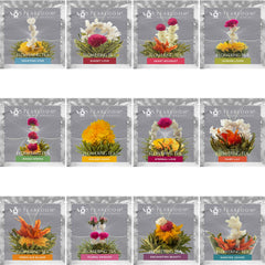 Teabloom bloom close-up highlighting handcrafted petals and vibrant color