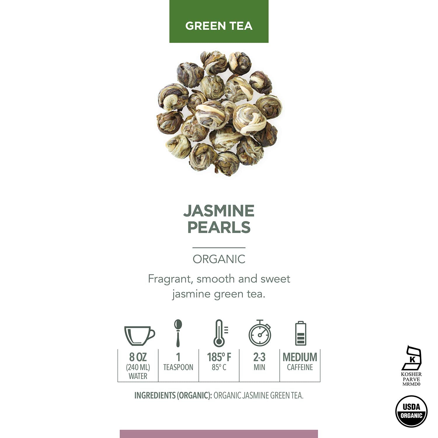 Teabloom jasmine tea pouring into cup highlighting clear floral infusion benefit