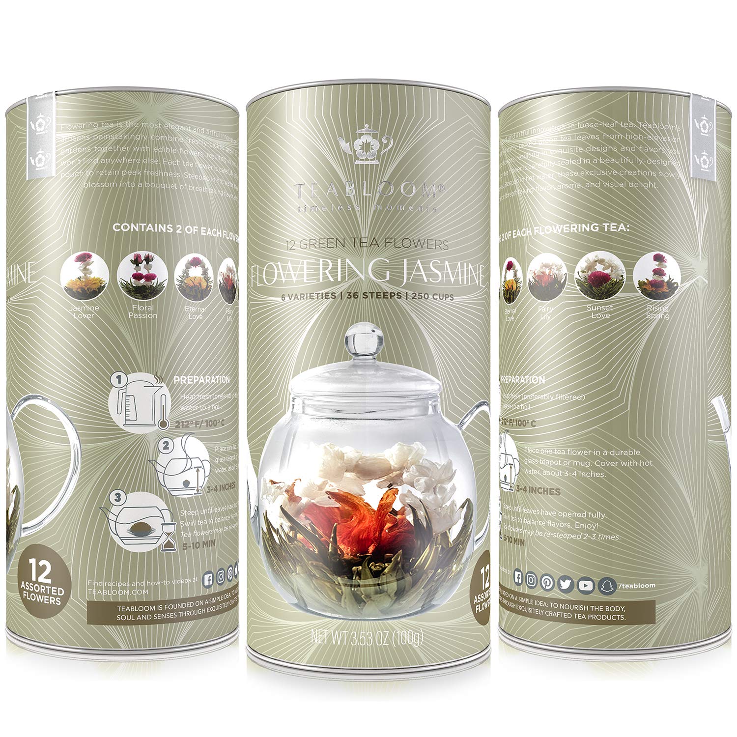 Teabloom pouring tea into cup showing color and serving benefit