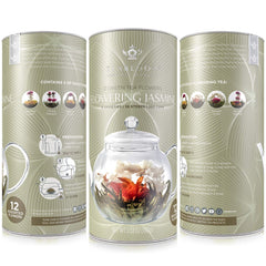 Teabloom pouring tea into cup showing color and serving benefit