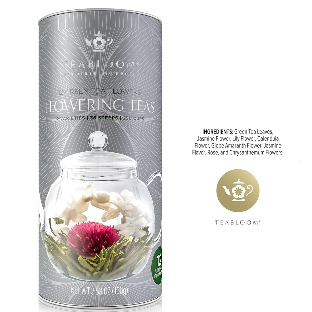 Teabloom texture of green leaves emphasizing natural taste and aroma