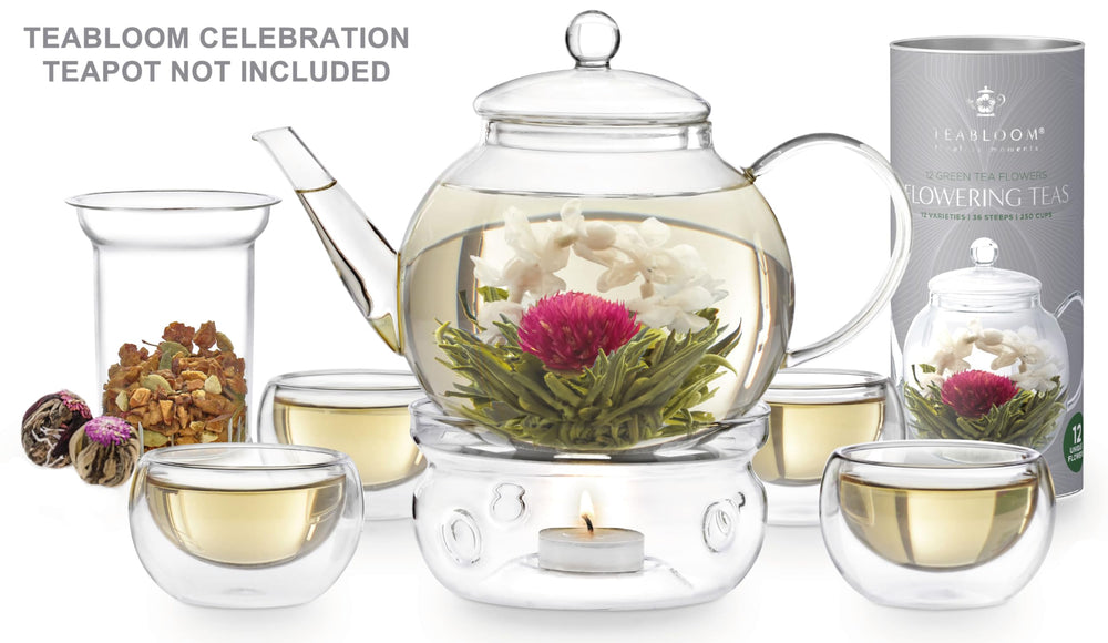 Teabloom variety layout displaying all 12 blooming tea selections clearly