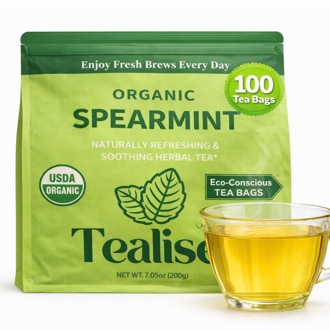 Tealise front packaging showing 100-count box and clear labeling for convenience