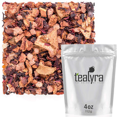 Tealyra front packaging showing Aloha Hawaii blend, clear label and net weight