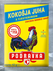 TEAMORE Podravka front packaging showing pack of five, quick comforting soup