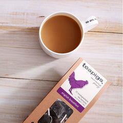 teapigs brewed cup with milk illustrating rich color and comforting morning boost