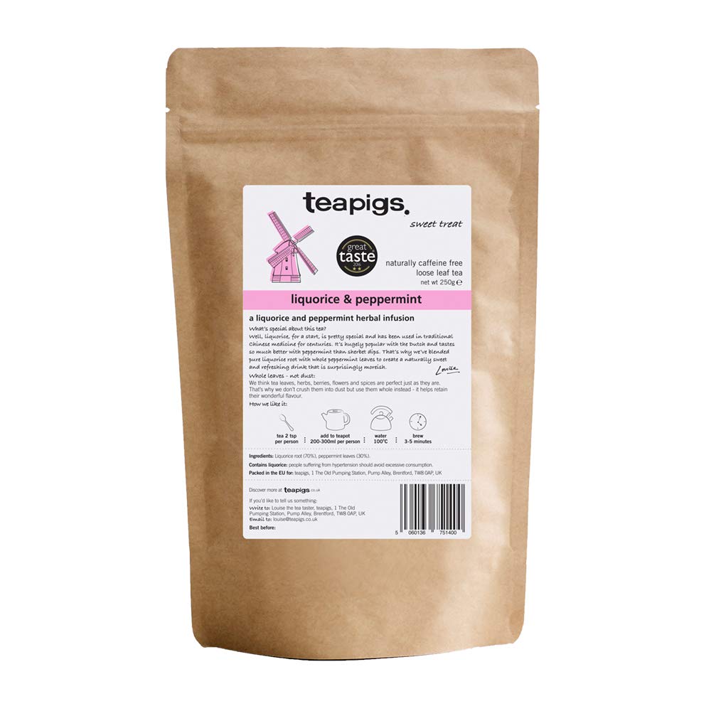 teapigs front packaging showing jar and label, highlights freshness