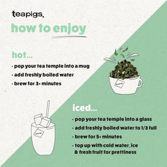 teapigs iced mint tea in pitcher served over ice for cooling refreshment