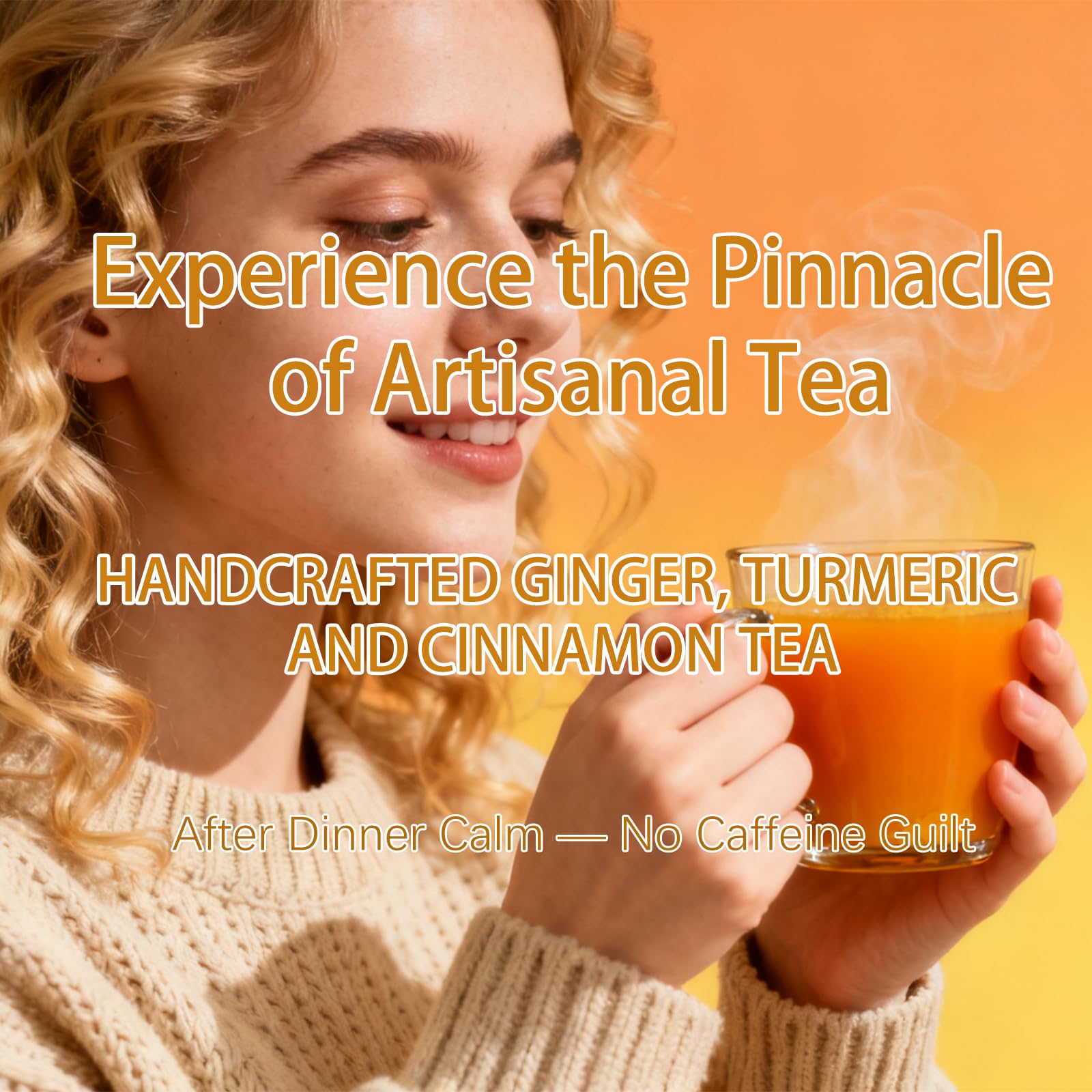 TeaTrail iced turmeric ginger cinnamon tea in glass for cold refreshment