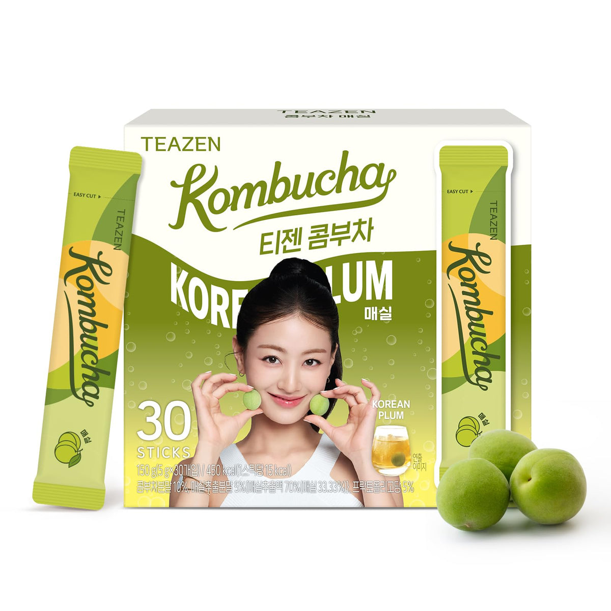 TEAZEN front packaging showing 30-stick box and Maesil flavor benefits